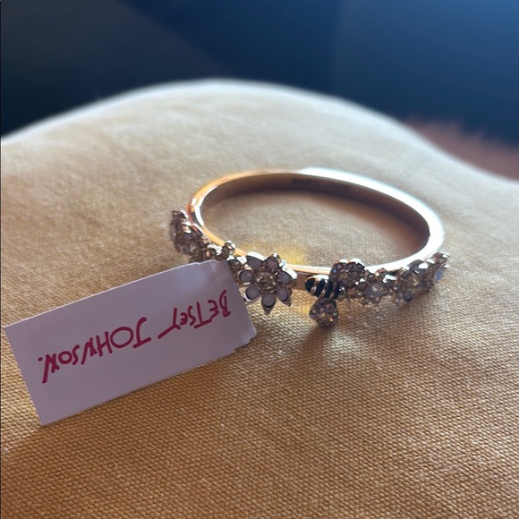 Elegant Gold Floral Bracelet by Betsey Johnson - Picture 1 of 4